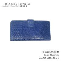 Prang Crocodile Leather Long Bi-fold Wallet กระเป๋าสตางค์ สองพับยาว หนังจระเข้ C-W22L(M)ลิ้น-R