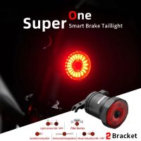 ♘✖♠ MEROCA Super One Bicycle Taillights Intelligent Sensor Brake Rear Lights USB Rechargeable MTB Road Bike Safety Warning Taillight