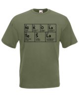 Shirt The Big Bang Inspired Periodic Table Nikola Tesla Tshirt Men T Shirt Clothes 100% cotton T-shirt