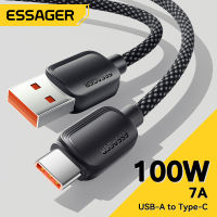 Essager 7A USBA Type C Cable 100W USB2.0 Type C Macaron ประเภท C สายชาร์จเร็ว Type-C สำหรับ Huawei Samsung OPPO VIVO Xiaomi Honor Oneplus Realme ชาร์จข้อมูลได้อย่างรวดเร็ว