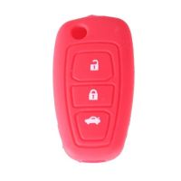 Keyyou ฝาครอบ Kunci Remote Mobil ไทเทเนียม3ปุ่มอะไหล่สำหรับ Ford Fiesta Focus Mendeo ปลอกซิลิโคนเคสกุญแจรถยนต์