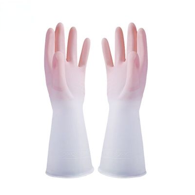 Wash Clothes Wash The Dishes Glove Home Cleaning Waterproof Rubber Women Gloves Thin Housework Brush Bowl Latex Gloves Safety Gloves