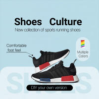 2023 รองเท้าผ้าใบลำลองสำหรับผู้ชายและผู้หญิง originals NMD R1 "black" Sneakers Shoes รองเท้าผ้าใบ