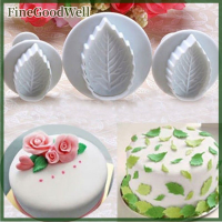 FineGoodWell ใหม่3 pcs เค้ก Xmas Leaf Plunger fondant decorating ชุดเครื่องตัดแม่พิมพ์