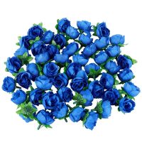 50 artificial roses, 3 cm tall, wedding decoration, navy blue