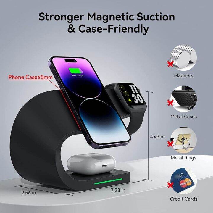 magnetic-wireless-charger-stand-15w-induction-usb-chargers-quick-fast-charging-dock-station-สำหรับ-14-13-12