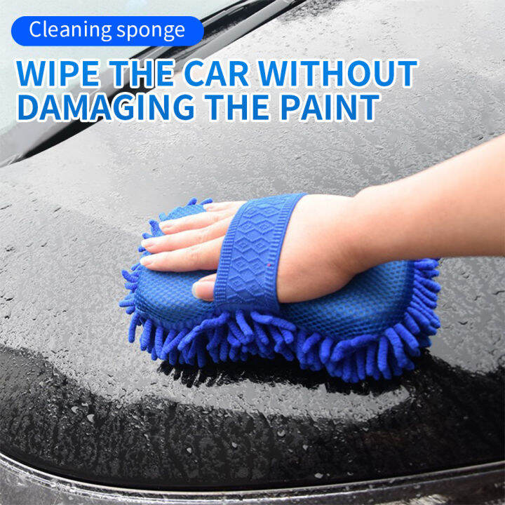 Car Wash Microfiber Chenile Brush Sponge Vehicle Care Flexible Soft