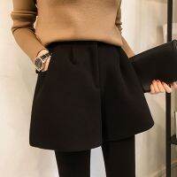 [COD] Pear-shaped figure fat mm woolen womens autumn and winter outerwear loose A-line bottoming wide-leg look thin boot