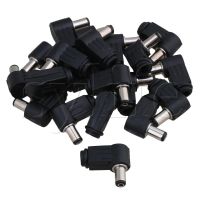 20pcs 5.5x2.1mm Right Angle DC Power Cable Male Plug Connector Adapter Soldering