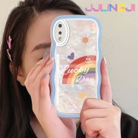 Jjlingji เคส M02ปลอกสำหรับ Samsung กาแล็คซี่ A02แฟชั่นโชคดีดีไซน์ใหม่วันขอบครีมกันกระแทกแบบใสนิ่มเคสโปร่งใสลายกล้องถ่ายรูปเคสมือถือเรียบง่ายฝาครอบป้องกันอ่อนโยน