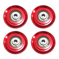 4pcs 73mm Universal Aluminum Lift Heavy Load Bearing Pulley Wheel Cable Fitness Gym Equipment