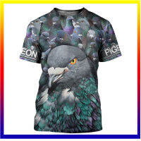 2023 Lalaki ที่ Kababaihan Bagong ฤดูร้อน 3d เสื้อยืด Maganda Pigeon พิมพ์แฟชั่นสบาย ๆ Street Hip Hop Top XS-5XL