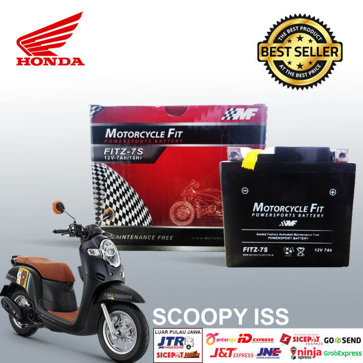 Aki motor honda scoopy iss GTZ7S aki kering motorcycle fit FITZ7S