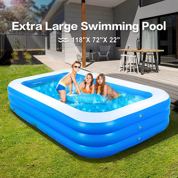 Extra large blow store up pool