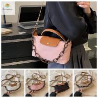 AIRER จุได้มาก กระเป๋า Crossbody หนังพียู ไนลอนทำจากไนลอน กระเป๋าสำหรับผู้หญิง ถุงเกี๊ยวซ่า พร้อมห่วงโซ่ กระเป๋าใส่เครื่องสำอาง สาวๆ