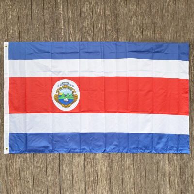 xvggdg   NEW costa rica Flag 3ft x 5ft Hanging  costa rica   banner  Polyester standard Flag Electrical Connectors