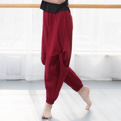 ๑₪ Fanghua Modern Dance Pants Wide Legs Big Crotch Pants Mongolian Dance Practice Pants Loose Ethnic Style