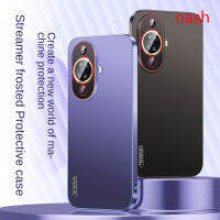 สำหรับ Huawei Nova 11เลนส์มืออาชีพปกป้องผิวไม่ติดลายนิ้วมือหรูหราสีโลหะเคลือบไมโครเคสโทรศัพท์กันกระแทก