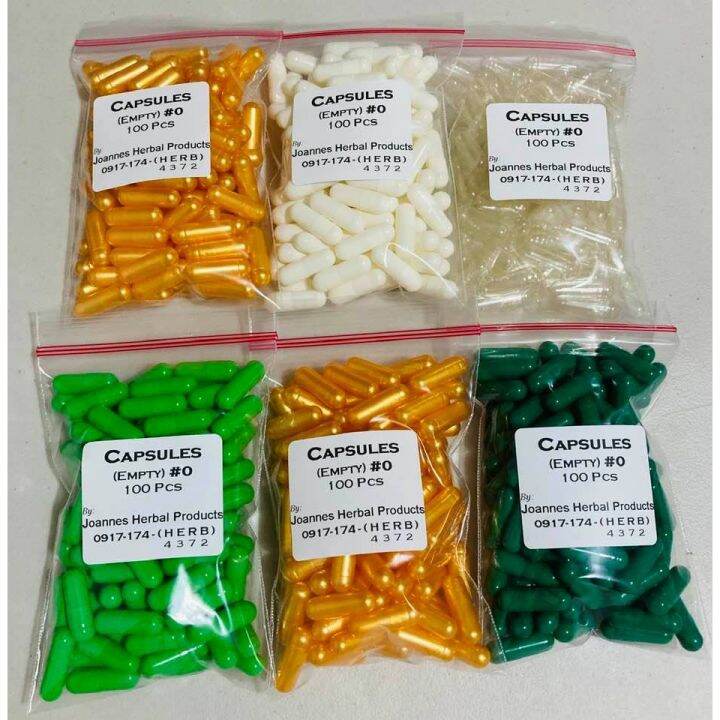 Empty capsules 100 pcs different colors and sizes Lazada PH