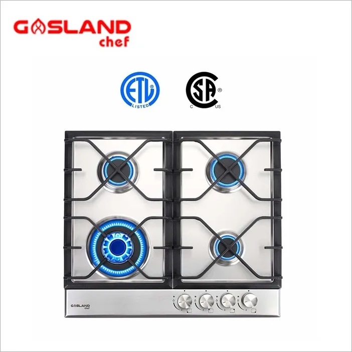 Gasland Chef Builtin Gas Stove Top, Stainless Steel LPG, Natural Gas