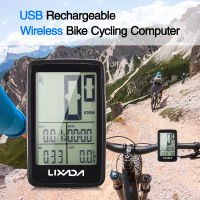 Lixada Bike Computer USB ชาร์จไร้สายจักรยานจักรยานคอมพิวเตอร์ 11 ฟังก์ชั่นจักรยาน Speedometer มาตรวัดระยะทาง-fi9o