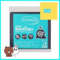 ถุงขยะหนา CHAMPION 30X40 นิ้ว 10 ใบ สีดำTHICK GARBAGE BAGS 30X40IN BLACK 10PCS **ราคาดีที่สุด**