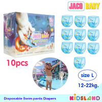 Jaco Baby กางเกงผ้าอ้อม สำหรับว่ายน้ำ Disposable Swim pants Diapers [Size L] [แพ็ค 10 ชิ้น]