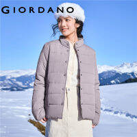 Giordano ผู้หญิง เสื้อคลุมผ้าฝ้ายเปิดหน้าอกมีกระดุมคอตั้งสีทึบ Free Shipping 05371712