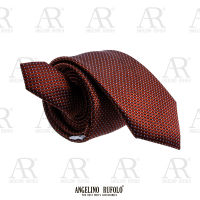 ANGELINO RUFOLO Necktie(NTS-กฟ.020) เนคไทผ้าไหมทออิตาลี่คุณภาพเยี่ยม ดีไซน์ Graphic Pattern สีแดง/เลือดหมู/เทาเข้ม/น้ำเงิน/ม่วงเข้ม/ม่วงมังคุดเข้ม