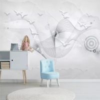 ﹍∈◊ Decorative wallpaper series Modern simple style line stone background wall large murals