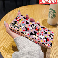 JIUMOO เคสสำหรับ Infinix ร้อน10 X682B เคส X682C ลายการ์ตูนเมาส์มิกกี้น่ารักสุดหรูเคสมือถือกรอบซิลิโคนกันกระแทกฝาหลังเคสป้องกันเลนส์กล้อง