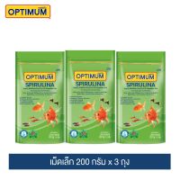 ออพติมั่ม สไปรูไลน่า เม็ดเล็ก 200 กรัม x 3 ถุง / Optimum Spirulina Small Pallet 200g. x 3 Packs