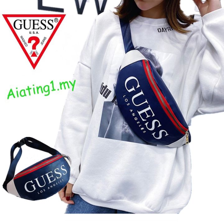 HOT Guess คาดอก/คาดเอว แท้ งานoutlet Guesss Chest Bag Waist Bag Cross ...