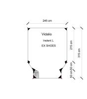 กราวชีท แผ่นรองเต็นท์ Vidalido Instent L ตรงรุ่น เสริมยื่นหน้า