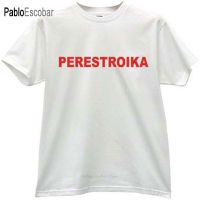 ฤดูร้อนผ้าฝ้ายเสื้อยืดผู้ชายยี่ห้อเสื้อยืด PERESTROIKA-เสื้อยืดของรัสเซีย Reformers (ภาษาอังกฤษ) ชายยอดประเดิมแฟชั่นยูโรขนาด