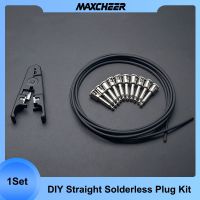 DIY Guitar Solder-free Pedal Patch Cable Board Copper Cable Kit Set 10 Strait Audio Solderless 6.35 Mono Plugs