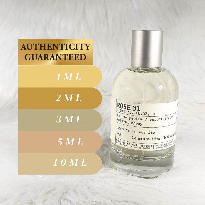 Le labo Rose 31 eau de parfum perfume decant in 1ml 2ml 3ml 5ml 10ml
