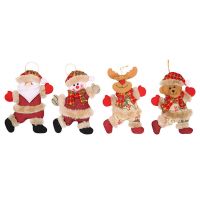 Happy New Year Christmas Ornaments DIY Xmas Gift Santa Claus Snowman Tree Pendant Doll Hang Decorations for Home