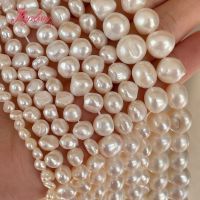 Natural White Freshwater Pearl Freeform Loose Stone Beads For Jewelry Making DIY Necklace Bracelet 14.5 3-4/5-7/6-8/8-9/9-11mm