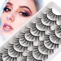 MEND 10Pairs แต่งตา ดราม่า ปุย 3D Mink Lashes Faux Mink ขนตาปลอม ธรรมชาติยาว