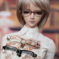 ของเล่นทำด้วยมือ M1031 1/6 1/3 1/4 Le Doll Bjd/sd อุปกรณ์เสริมสำหรับอุปกรณ์ประกอบฉากตุ๊กตาแว่นตาครึ่งขอบสีดำและสีขาว1ชิ้น