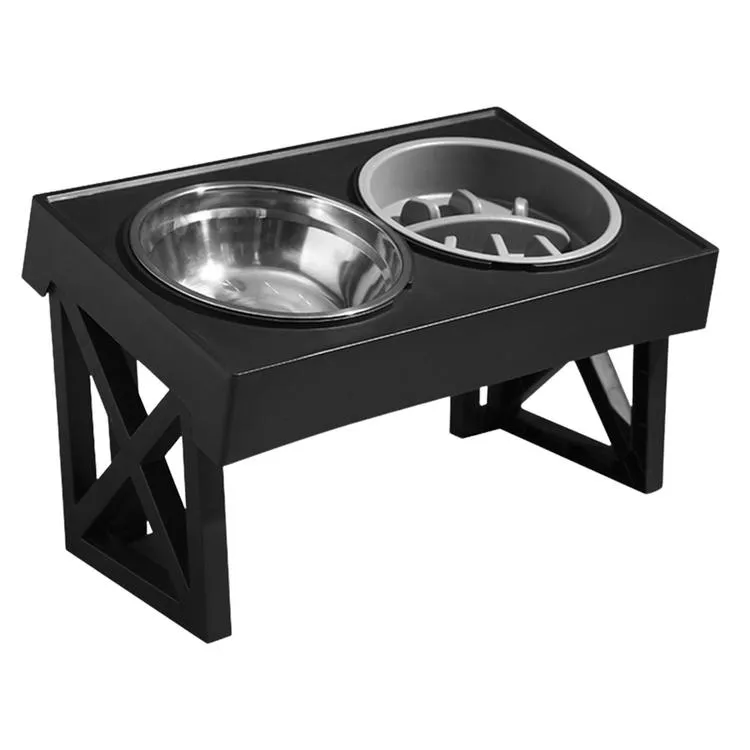 Adjustable Elevated Dog Bowls for Large Dogs, Medium and Small - Raised Dog  Bowl Stand 2 Dog Food Bowls for Food and Water Double Stainless Steel, 3