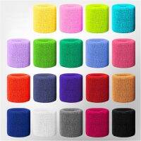 [Sell Well] UnisexCloth Cotton SweatbandWrist TennisWristBand Arm Sweat Absorb SleeveBand Bracers Wrist Wrap