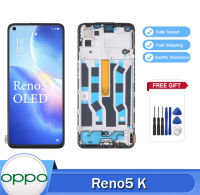 6.43 "OLED สำหรับ OPPO Reno 5 K แสดงการกำหนดตำแหน่งการสัมผัสจอสำรองสัมผัสหน้าจอ LCD สำหรับ Oppo Reno 5 K PEGM10แอลซีดี