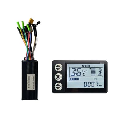 30A Three-Mode Sine Wave Ebike Controller with S866 Display Black Parts for 36V 48V 750W1000W Electric Bicycle Motor Conversion Part