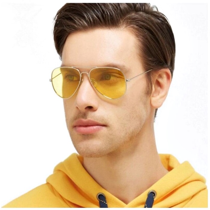 Night Vision Yellow View Sunglasses Shades Sun Glasses Uv400 Eye Protection 