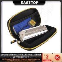 EASTTOP ฮาร์โมนิก้าหีบเพลงปากสี ETP-12 12รู48โทนคีย์ของ C ฮาร์โมนิก้าสำหรับนักเรียนผู้ใหญ่