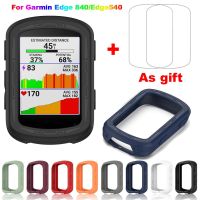 2 in 1 สําหรับ Garmin Garmin Edge 840 เคสป้องกัน + ฝาครอบป้องกันฟิล์มกระจกจักรยานจักรยานซิลิโคน เคส สําหรับ Garmin Edge 540