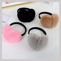 Ms.MinShu Real Rex Rabbit Fur Earmuffs Woman Rabbit Fur Earmuff Christmas Gift Cute Ear Warmer Winter Warm Earmuffs Unisex