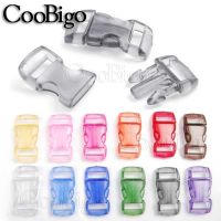 【cw】 50pcs 10mm Clear Side Release Buckle Clip Paracord Bracelet Closure Clamp for Garment Bag Pet Collar Transparent Frost Curved